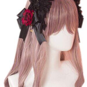 Lace Headband Womens Cosplay Costume Accessory Vintage Rose Flower